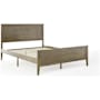 Flash Furniture Corbin Queen Poplar and Rubberwood Bed Frame with Inset Panel Design Brown Gray