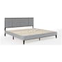 Flash Furniture Jett King Poplar and Rubberwood Bed Frame with Ample Underbed Clearance Gray / Brown Gray