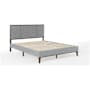 Flash Furniture Jett Queen Poplar and Rubberwood Bed Frame with Inset Design Gray / Brown Gray