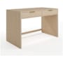Flash Furniture Kayden 47" Engineered Wood and Steel 2 Drawer Office Desk Light Natural / Gold