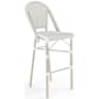 Flash Furniture Lily Pond 19" Aluminum and Rattan Bar Stool White and Gray / Gray