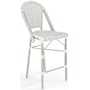 Flash Furniture Lily Pond 19" Aluminum and Rattan Bar Counter Stool White and Gray / Gray