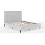Flash Furniture Britta Full Wooden Bed Frame with Cushioned Side Rails Gray / Walnut