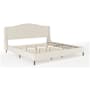 Flash Furniture Amelia King Wooden Bed Frame with Solid Wood Frame Beige / Walnut