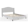 Flash Furniture Amelia Queen Wooden Bed Frame with Tapered Wood Legs Gray / Black