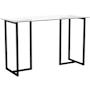 Flash Furniture Eli 47" Glass Top Steel Office Desk Clear / Black