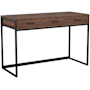 Flash Furniture Ollie 47" Wood Top Steel 3 Drawer Office Desk Walnut / Black