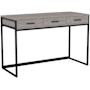 Flash Furniture Ollie 47" Wood Top Steel 3 Drawer Office Desk Gray / Black
