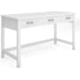 Flash Furniture Hutton 54" Engineered Wood and Steel 3 Drawer Office Desk White / Gold