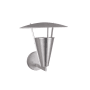 Forte Lighting Single Light 11" High Outdoor Wall Sconce Brushed Nickel