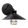 Forte Lighting Single Light 12" Tall Outdoor Wall Sconce Black