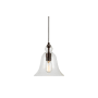 Forte Lighting Single Light 8" Wide Mini Pendant with Clear Glass Shade Antique Bronze