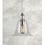 Forte Lighting Single Light 8" Wide Mini Pendant with Clear Glass Shade Brushed Nickel