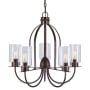 Forte Lighting Tama 5 Light 26" Wide Chandelier Antique Bronze