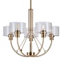 Forte Lighting Zane 5 Light 28" Wide Pillar Candle Chandelier Soft Gold