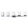 Forte Lighting Ella 5 Light 38" Wide Bathroom Vanity Light Chrome