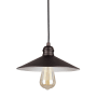 Forte Lighting Single Light 10" Wide Mini Pendant Antique Bronze