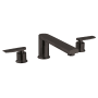 Fortis Vitrina Deck Mounted Roman Tub Filler Matte Black