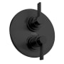 Fortis Brera Thermostatic Valve Trim Only with Double Lever Handle, Integrated Diverter and Volume Control - Less Rough In Matte Black