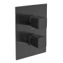 Fortis Abruzzo 1/2" Thermostatic Valve Trim Only with Double Knob Handle and Volume Control - Less Rough In Matte Black