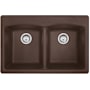Franke Ellipse 33" x 22" Undermount Double Basin Granite Kitchen Sink Mocha