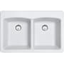 Franke Ellipse 33" x 22" Undermount Double Basin Granite Kitchen Sink Polar White