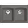 Franke Ellipse 33" x 22" Undermount Double Basin Granite Kitchen Sink Stone Grey