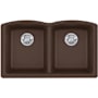 Franke Ellipse 33" x 20" Undermount Double Basin Granite Kitchen Sink Mocha