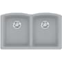 Franke Ellipse 33" x 20" Undermount Double Basin Granite Kitchen Sink Stone Grey