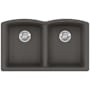 Franke Ellipse 33" x 20" Undermount Double Basin Granite Kitchen Sink Slate Grey