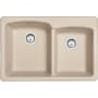 Franke Ellipse 33" Undermount 60/40 Double Basin Granite Kitchen Sink Champagne