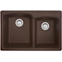 Franke Ellipse 33" Undermount 60/40 Double Basin Granite Kitchen Sink Mocha