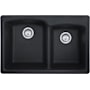 Franke Ellipse 33" Undermount 60/40 Double Basin Granite Kitchen Sink Onyx
