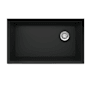 Franke Maris 33" Undermount Single Basin Granite Kitchen Sink with Offset Rear Drain Matte Black