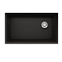Franke Maris 33" Undermount Single Basin Granite Kitchen Sink with Offset Rear Drain Onyx