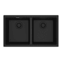 Franke Maris 31" Undermount Double Basin Granite Kitchen Sink Matte Black