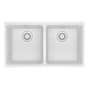 Franke Maris 31" Undermount Double Basin Granite Kitchen Sink Polar White