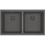 Franke Maris 31" Undermount Double Basin Granite Kitchen Sink Stone Grey