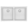 Franke Maris 33" Undermount Double Basin Granite Kitchen Sink Polar White