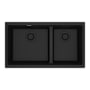 Franke Maris 31" Undermount Low Divide 60/40 Double Basin Granite Kitchen Sink Onyx