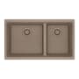Franke Maris 31" Undermount Low Divide 60/40 Double Basin Granite Kitchen Sink Oyster