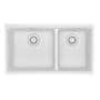 Franke Maris 31" Undermount Low Divide 60/40 Double Basin Granite Kitchen Sink Polar White