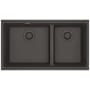 Franke Maris 31" Undermount Low Divide 60/40 Double Basin Granite Kitchen Sink Slate Grey