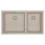 Franke Maris 33" Undermount Low Divide 60/40 Double Basin Granite Kitchen Sink Champagne
