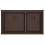 Franke Maris 33" Undermount Low Divide 60/40 Double Basin Granite Kitchen Sink Mocha