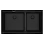 Franke Maris 33" Undermount Low Divide 60/40 Double Basin Granite Kitchen Sink Onyx