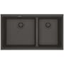 Franke Maris 33" Undermount Low Divide 60/40 Double Basin Granite Kitchen Sink Slate Grey