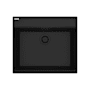 Franke Maris 25" Drop In Single Basin Granite Kitchen Sink Matte Black