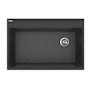 Franke Maris 33" Drop In Single Basin Granite Kitchen Sink with Offset Rear Drain Matte Black