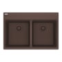 Franke Maris 31" Drop In Double Basin Granite Kitchen Sink Mocha